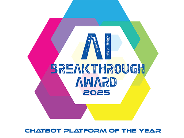 AI Breakthrough Award badge Chatbot Platform of the Year