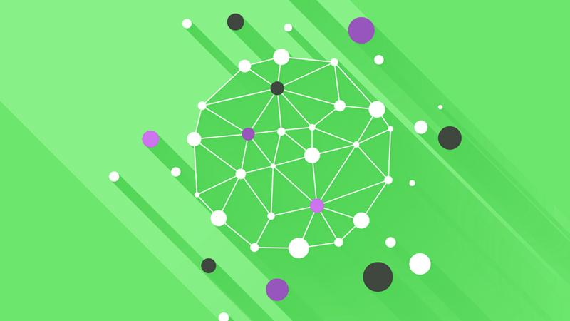Illustration of connected dots, meant to represent governance in AI data collection.