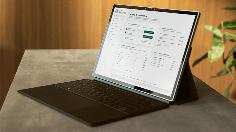Ascensus retirement planning screenshot on laptop computer
